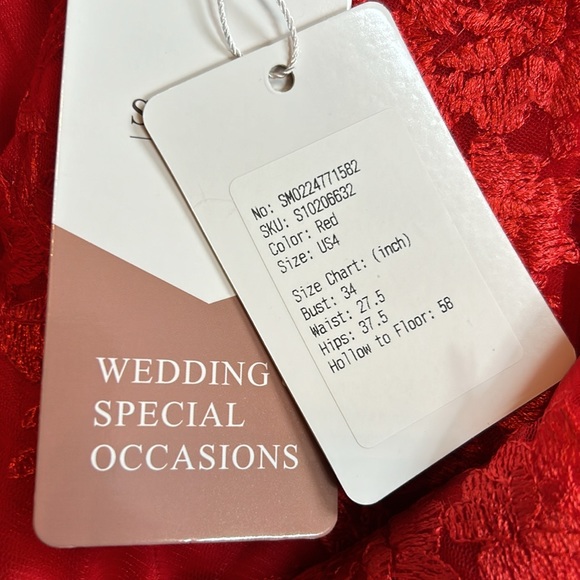 Gorgeous unique RED evening gown! - Picture 3 of 6